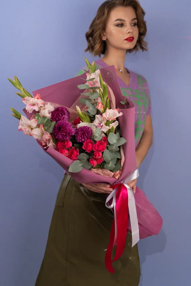 Букет с гладиолусами Венеция