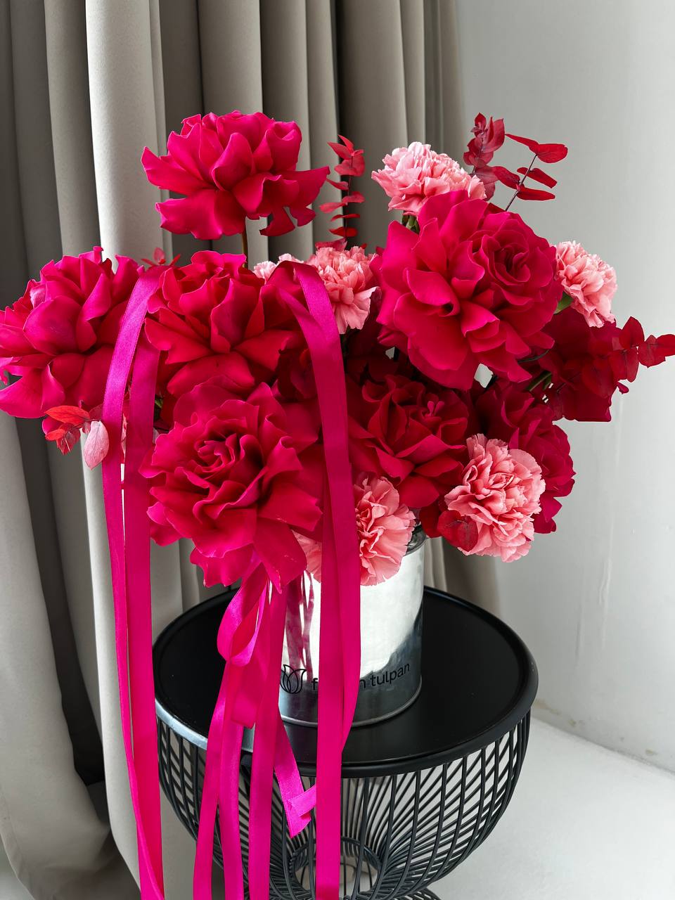 Авторская композиция из роз Розовая дымка