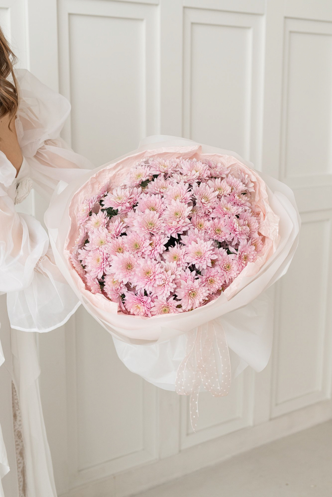 Букет из розовых хризантем Романтика утра